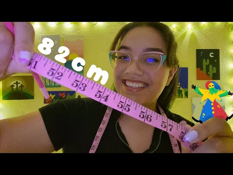 ASMR COSTUREIRA TIRANDO SUAS MEDIDAS PARA FANTASIA DE CARNAVAL 🎊💖📏