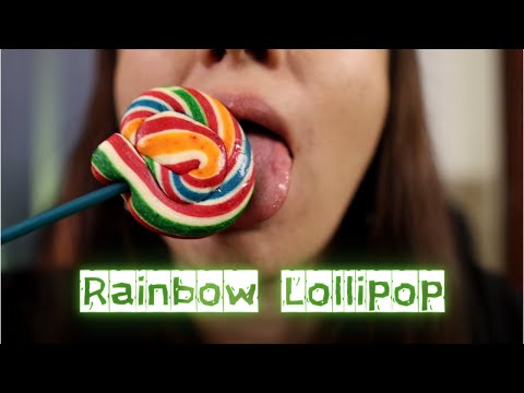 ASMR Intense Mouth Sounds - Rainbow Lollipop🌈🌈