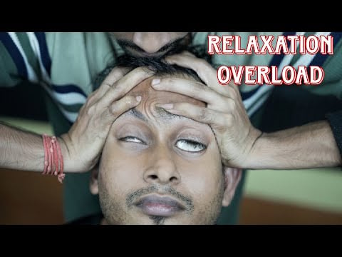 Relaxation Overload From Indian ASMR Head Massage | ASMR Deep Forehead Tapping For Headache Relief