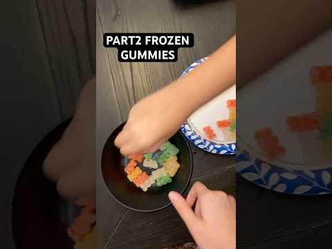 The texture is like soft ice with some sweet flavor #frozen #candy #gummybear #fyp #try #foryou