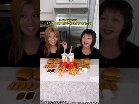 Mcdonalds race eating competition #mukbang #shorts #viral