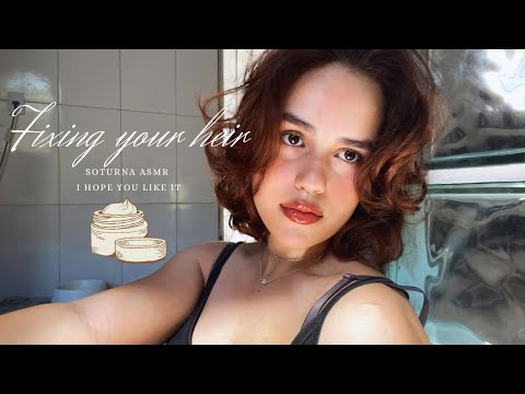 ASMR | ARRUMANDO SEU CABELO 🥥 | invisible clips, mouth sounds…