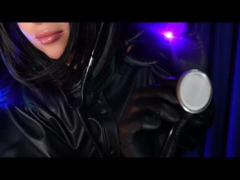 ASMR Relaxing Sleep Doctor (Whispering, Heartbeat Sounds, Eyes Light Tests, Face Massage & Brushing)