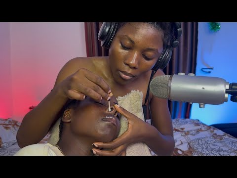 ASMR Deep Ear Lobe Cleaning, Ear Massage, Head Massage Scratching & Gentle Whispers 😴