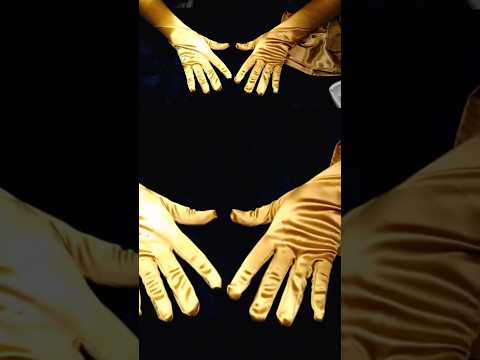 Golden Satin Gloves #ASMR #relax #asmrlikeasandbox #satisfying