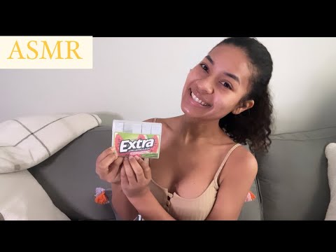 ASMR Español MASTICANDO CHICLE (tapping, mouth sounds, blowing bubbles) Super relajante