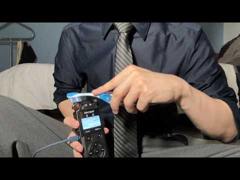 ASMR Mafia boss cleans your ears TASCAM / ear cleaning, mouth sounds, face touching, fireplace sound