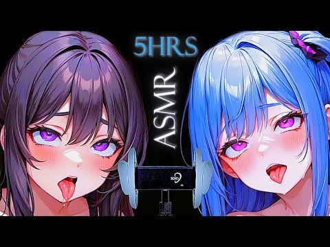 【5 HOURS】Intense Double Ear Licking for Deep Sleep 💤 (3DIO ASMR)