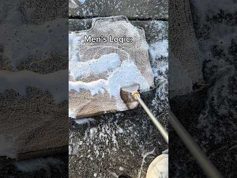 Cleaning dishes vs. cleaning carpets… #asmr #automobile