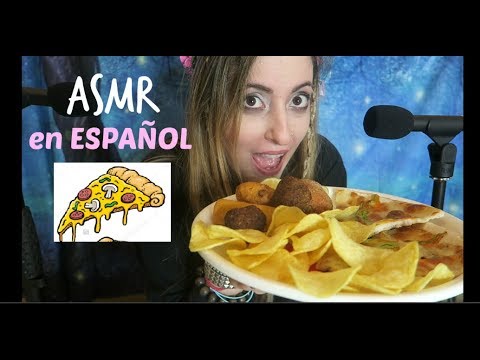 🍕ASMR en Español🍕Pizza MUKBANG🍟Comiendo con Kiki Comida Rica Italiana🍕🍆🍠