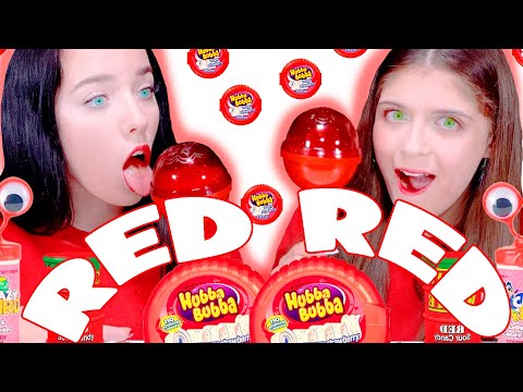 ASMR Eating Only Red Food Mukbang Challenge