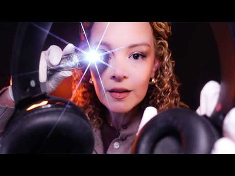 ASMR Detailed Ear Exam Complete Hearing Assessment (Close Up Otoscope & Whispers)