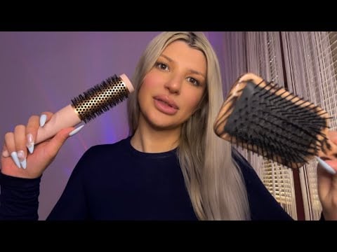 ASMR Styling Your Hair 🎀(Brushing, Cutting, Curling, Oiling…) 