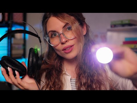 ASMR Detailed Ear Exam & Eye Exam | Hearing Test, Beep Test, Light Triggers, Vision Check