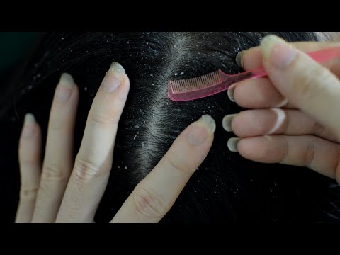 ASMR Scalp Check / Scalp Scratching / Combing Relax For Sleep / No Talking