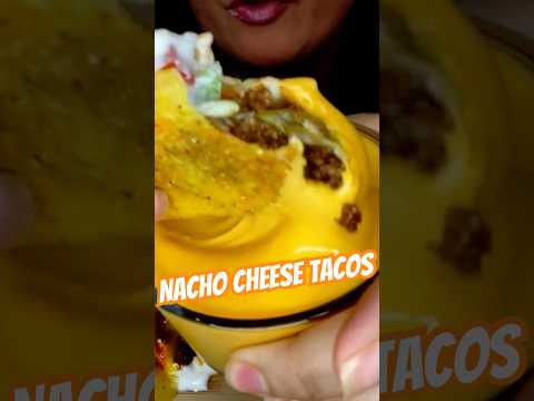 CRUNCHY NACHO CHEESE TACOS 🌮 #asmr #tacos #shorts