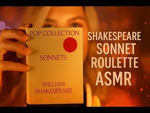 Super Closeup Ear to Ear Shakespeare ASMR | Whispered & Softspoken Sonnets 🔥📚