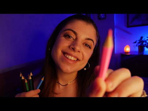 DISEGNO SUL TUO VISO (rilassantissimo) 😴😴 | layered sound, personal attention ASMR ITA