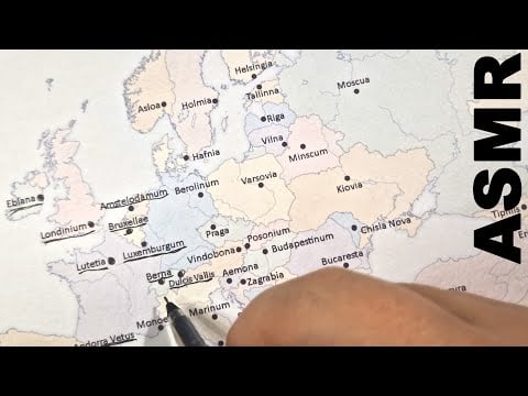 ASMR: All European Capitals in Latin Language | ASMR history and map tracing