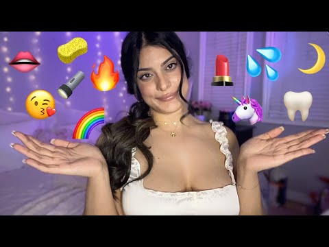 ASMR Emoji Challenge🌙🌧️🌈 (tingles guaranteed!)