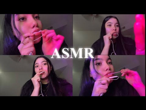 ASMR intense mic nibbling, spoolie, mouth sounds✨