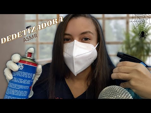 ASMR ROLEPLAY DEDETIZADORA |Sons de Spray, Voz suave, Borrifador, Sussurros