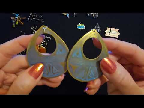 ASMR | Earrings Show & Tell | Converting Earrings to Clip-On (Whisper)