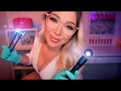 ASMR Super Realistic Ear Cleaning and Hearing Test👂💤 Medical Role Play, Cranial Nerve Exam