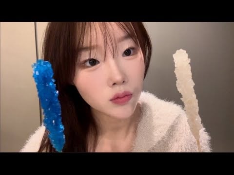 보석 락캔디💎🍭 이팅사운드 asmr (No Talking) | Rock Candy Eating Sounds, Mouth Sound