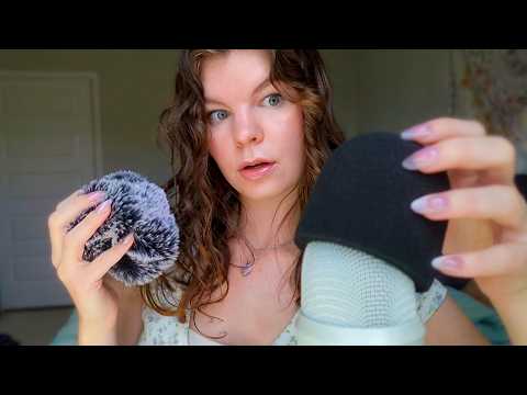 ASMR fluffy mic, foam cover & bare mic triggers
