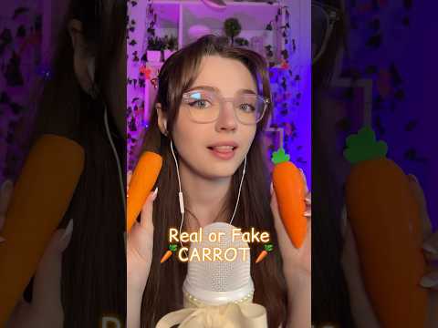 Real or Fake carrot 🥕 #asmr #feelthetingle #asmrsounds #relax #tingles #tingly #asmrmouthsounds