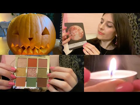 ASMR 🎃 Halloween 🍁 Makeup 🖌️ Oracle Cards 🧚🏻‍♀️ Soft Spoken 💤