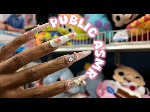1 HR OF PUBLIC ASMR IN MICHAEL’s | Gentle Face Brushing, Build Up Tapping, Scratching & More 