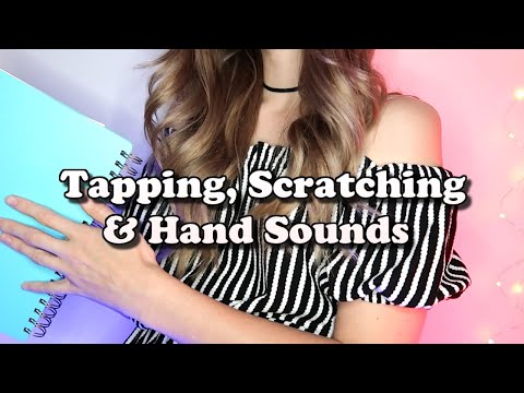 ASMR Hand Sounds, Tapping & Scratching //Tingles, Triggers //Finger Flutters