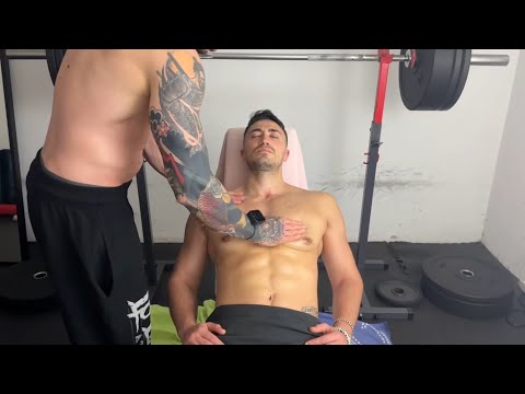 Relax & Gain: ASMR Chest Massage in the Gym - Relax