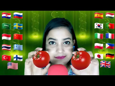 ASMR "Tomato" In Different Languages With Whispering