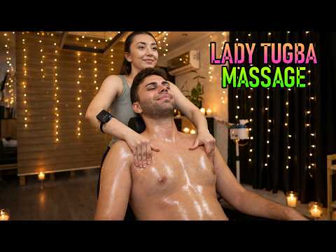 Tugba's Most Impressive Massages And Hair Washes I Chest, Arm, Palm, Throat, Head Massage ASMR