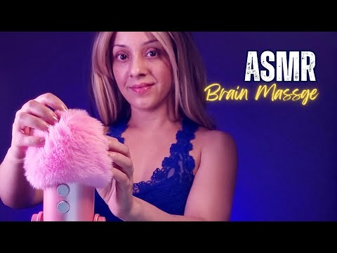 ASMR Brain Massage for Sleep • Gentle Fluffy Mic Scratching & Brushing