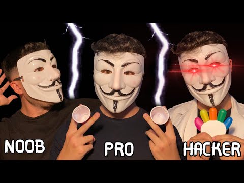 ASMR - NOOB vs PRO vs HACKER - Roleplay Español