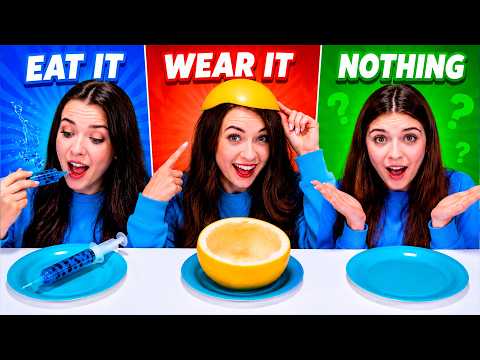 ASMR Eat it, Wear it or Nothing Food Challenge compilation