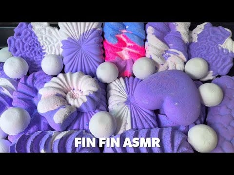 ASMR : 💜Purple White Gym Chalk Crush🤍 #431