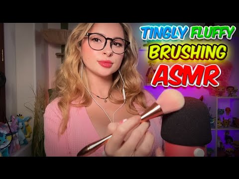 TINGLY fluffy mic brushing with soft adoring whispers 💕 LOTS of personal attention and affection