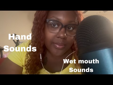 ASMR *Wet mouth sounds & hand movements & sounds | JanayDASMR