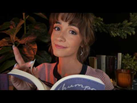 ASMR ♡ cozy book talk and triggers 📚🌧️ (book reviews, tapping, reading, page turning)