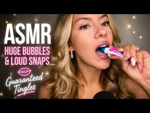 ASMR Guaranteed Tingles: Huge Gum Bubbles & Loud Snaps 👄