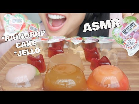 ASMR Mizu Shingen Mochi AKA Raindrop CAKE + Jello (RELAXING EATING SOUNDS) NO TALKING | SAS-ASMR