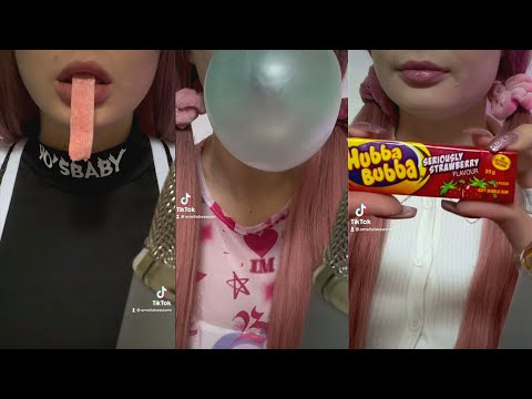 ASMR Gum Chewing TikTok Compilation @ameliabeeasmr