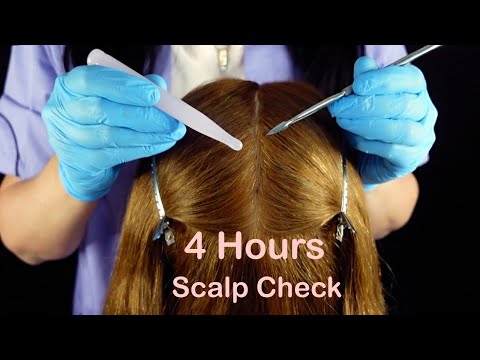 ASMR ~ 4 HOURS ~ Scalp Check with Bad Results (Whispered)