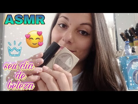 ASMR | TE MAQUIANDO 💜💋 (fast)