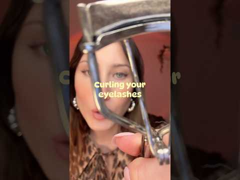 ASMR Curling Your Lashes And Applying Mascara 🫶 #asmrshorts #asmrsounds